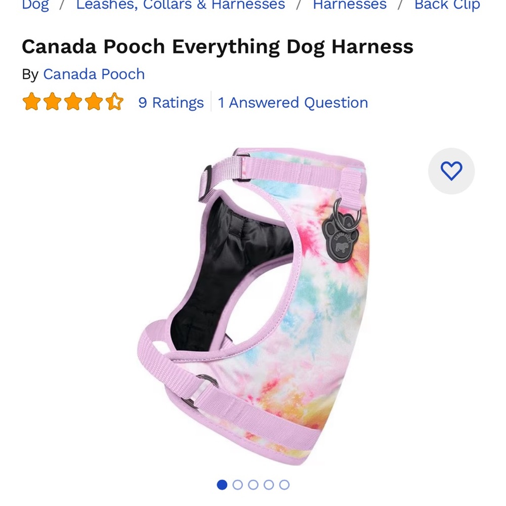 BRAND NEW Canada Pooch Everything Dog Harness Size Large